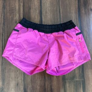 lululemon athletica Pink and Black Athletic Shorts